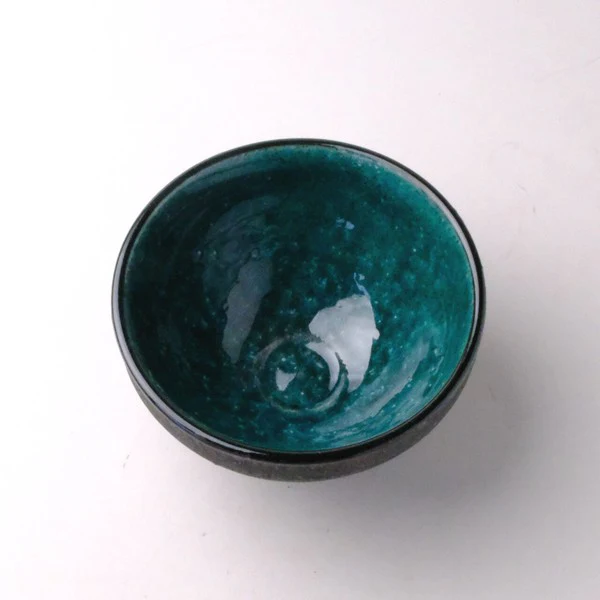 Blue Cave Tenmoku Shaped Chawan Matcha Bowls Minoyaki - Image 3