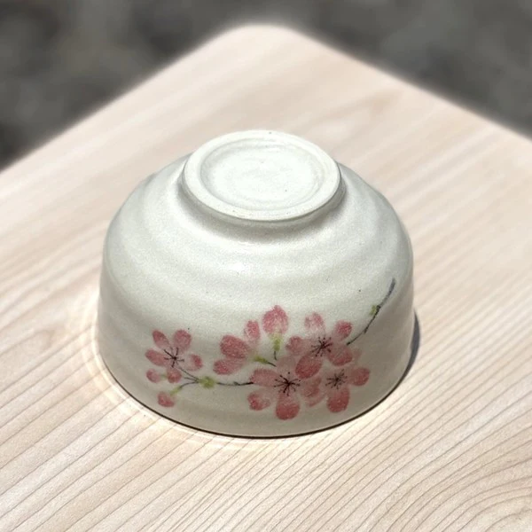 Shiroyama Cherry Blossom Pink Chawan Matcha Bowls - Image 3