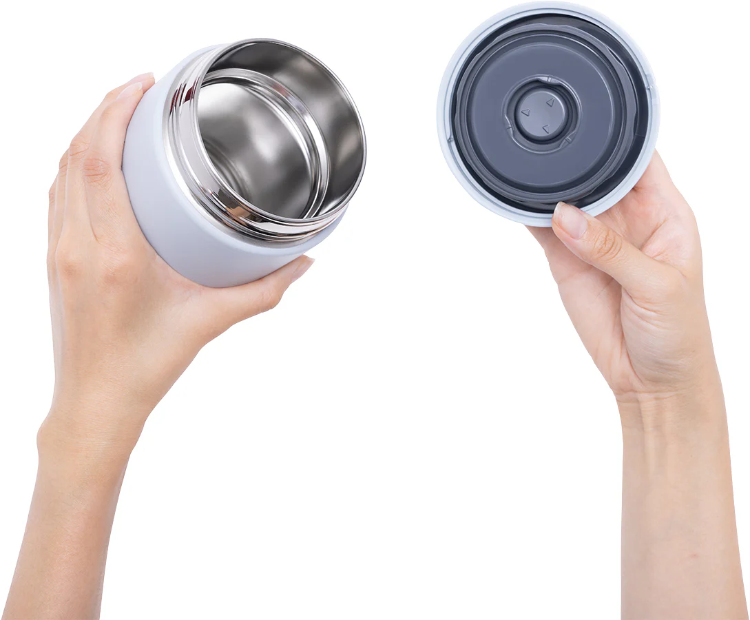ZOJIRUSHI SW-KA30 STAINLESS STEEL FOOD JAR 520 ML HL: ICE GRAY - Image 4